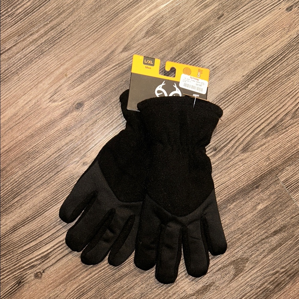 Realtree Black Winter Gloves